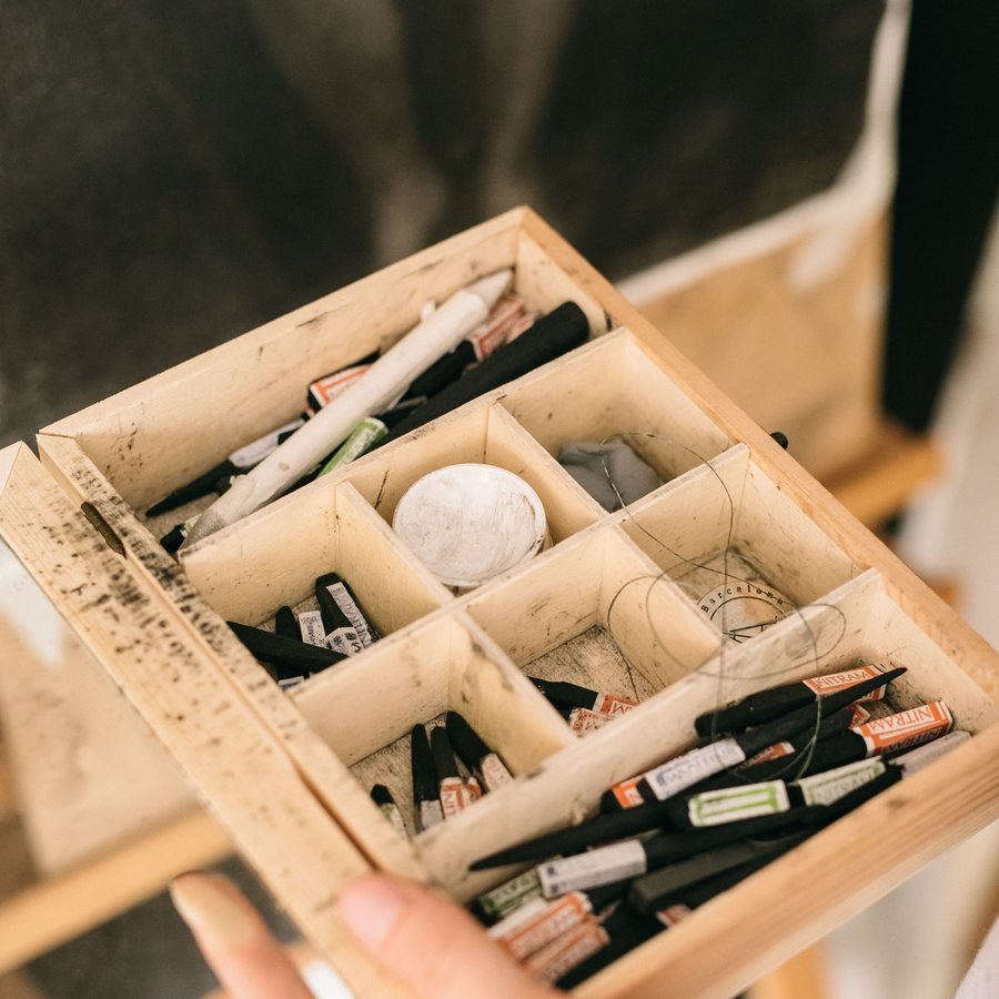 Sketch charcoal box