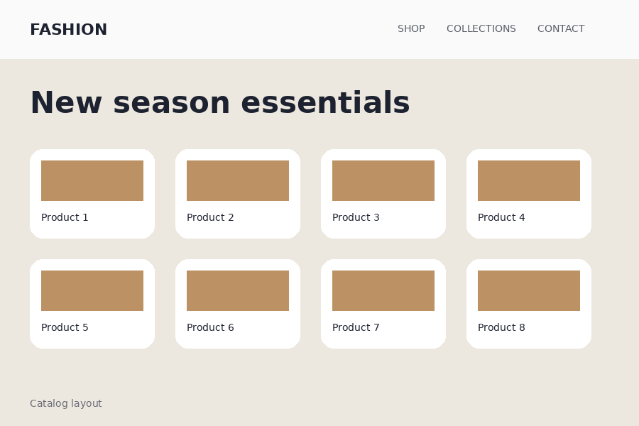 Fashion & footwear — Boutique catalog